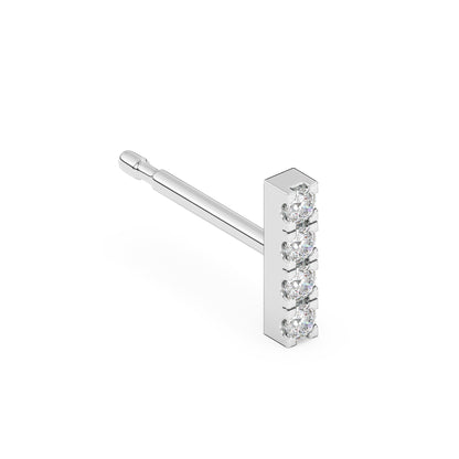 Gold Bar Lab Diamond Earrings
