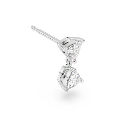 Trillion Diamond Drop Earrings
