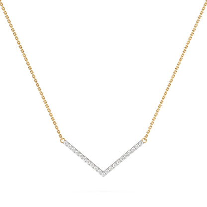 V Shape Diamond Pendant