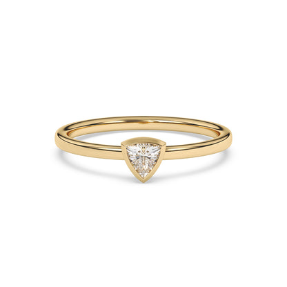 Trillion Lab Diamond Pinky Ring
