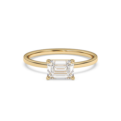 Emerald Landscape Lab Diamond Solitaire