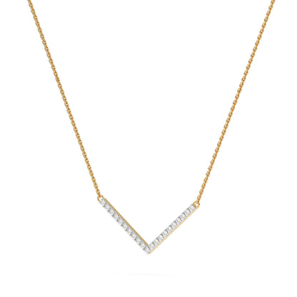 V Shape Diamond Pendant