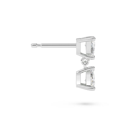 Trillion Diamond Drop Earrings