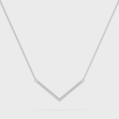 V Shape Diamond Pendant