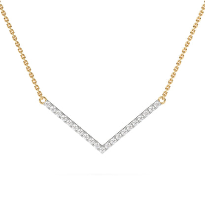 V Shape Diamond Pendant