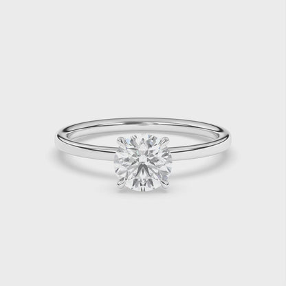 Round Brilliant Lab Diamond Solitaire
