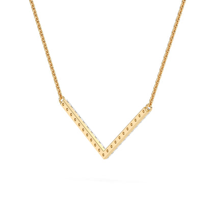 V Shape Diamond Pendant