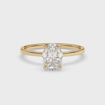 Oval Lab Diamond Solitaire