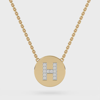 Lab Diamond Letter Pendant