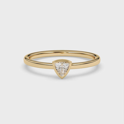 Trillion Lab Diamond Pinky Ring