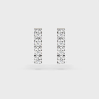 Gold Bar Lab Diamond Earrings