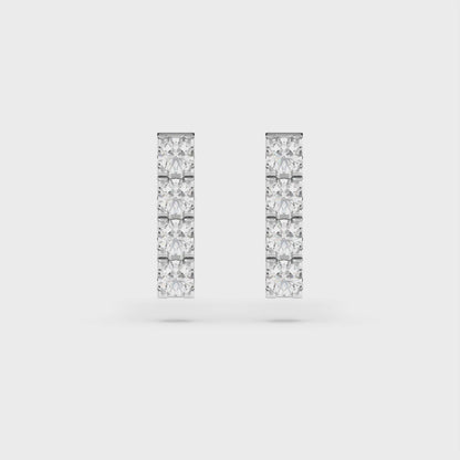 Gold Bar Lab Diamond Earrings