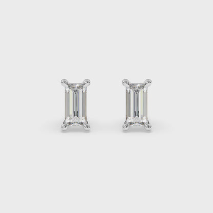 Baguette Lab Diamond Earrings