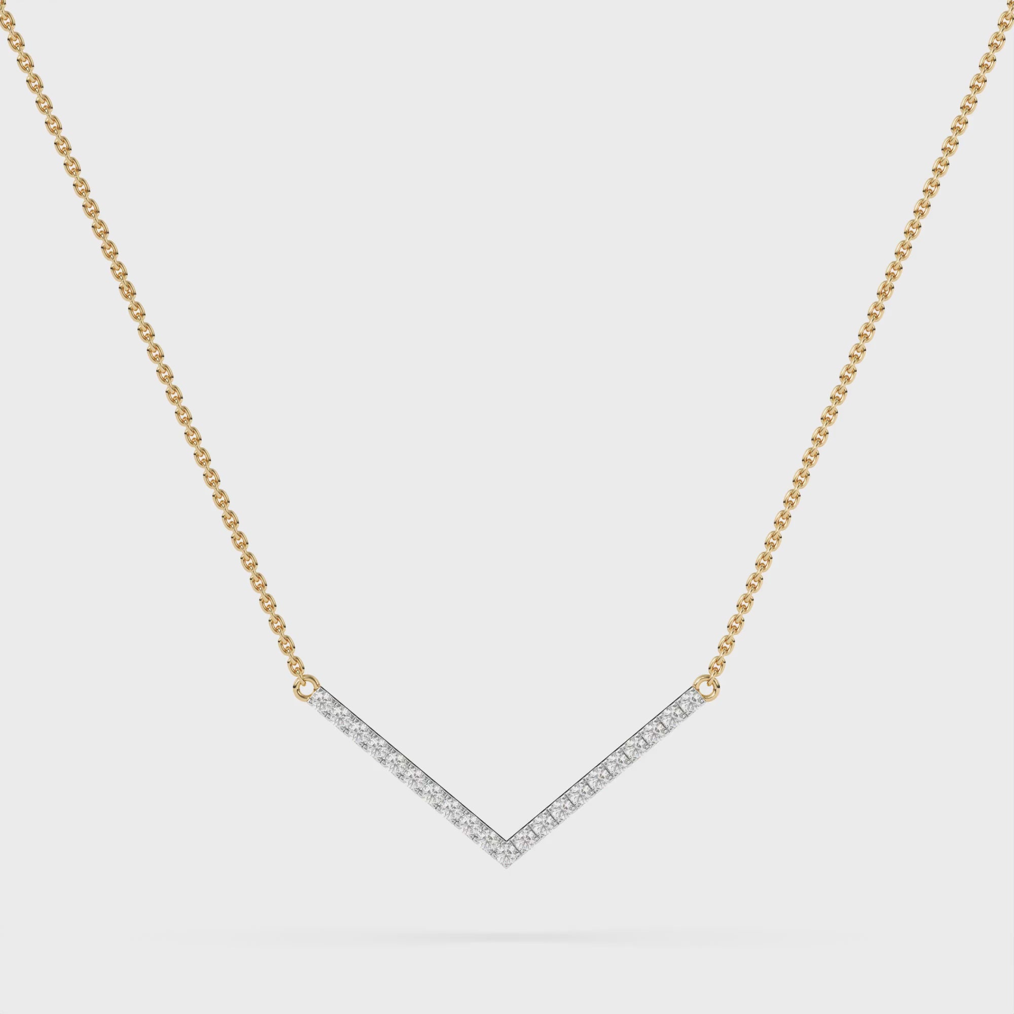 V Shape Diamond Pendant Katy Halliday Fine Jewellery