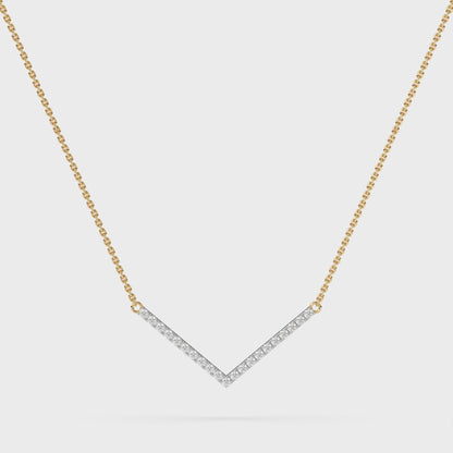 V Shape Diamond Pendant